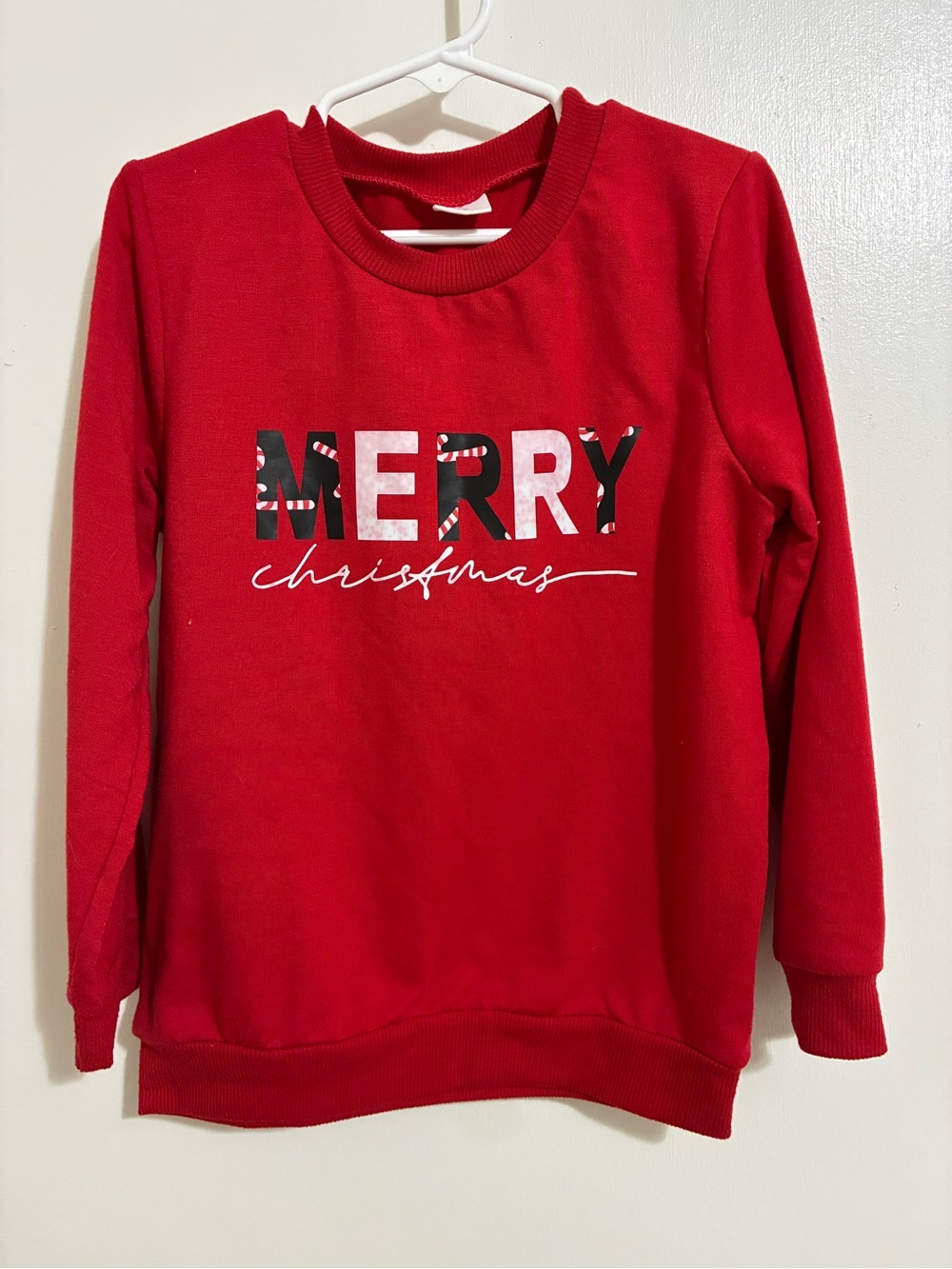 Red 'Merry Christmas' Holiday Sweatshirt girls size 6
